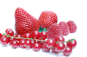 Strawberries, raspberries and