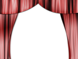 Curtain: red curtain illustration