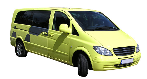 Minibus painted lime