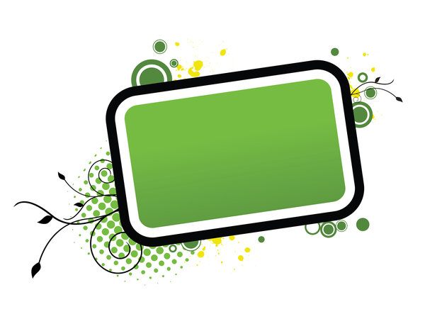 Green Abstract Banner: Abstract frame for your text