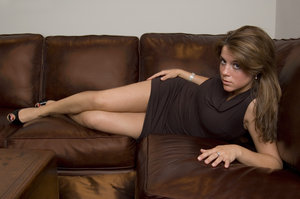 Leather couch 1