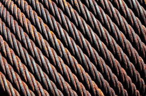 Rusted metal cable
