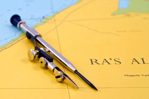 Navigation map and compasses 1