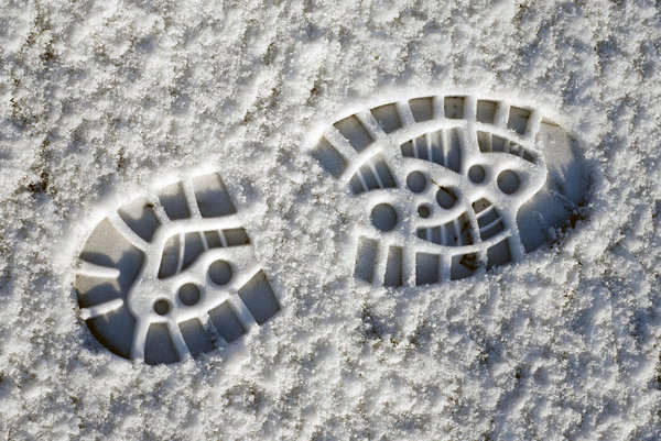 Footstep in the snow