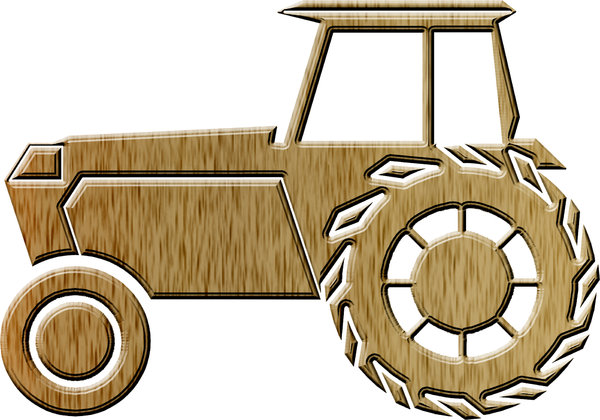 Tractor pictogram 1: A tractor is a vehicle specifically designed to deliver a high tractive effort at slow speeds, for the purposes of hauling a trailer or machinery used in agriculture or construction.