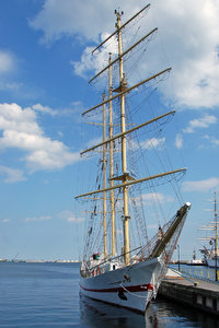 Polish tall ship  ISKRA in Gdy