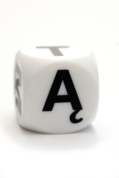 Dice with polish letter A