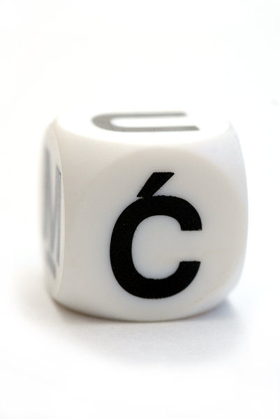 Dice with polish letter C