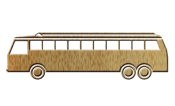 Vintage bus pictogram 1