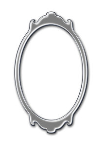 Ovalen Rahmen für Spiegel oder imag
