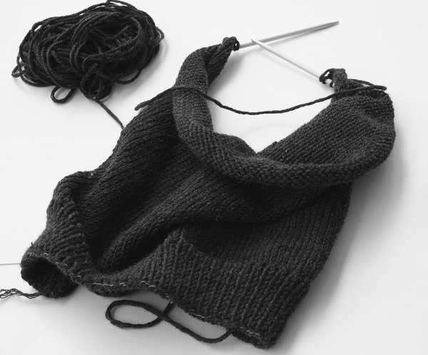 knitting: if it is cold and snowing outside, I like it to knit.