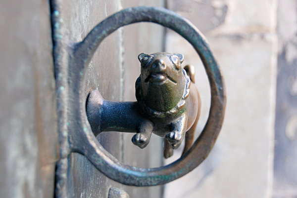 Brass gate handle