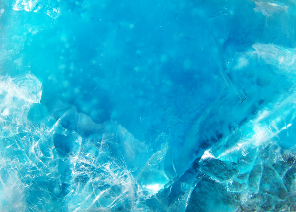 blue ice: blue gel frozen in plastic
