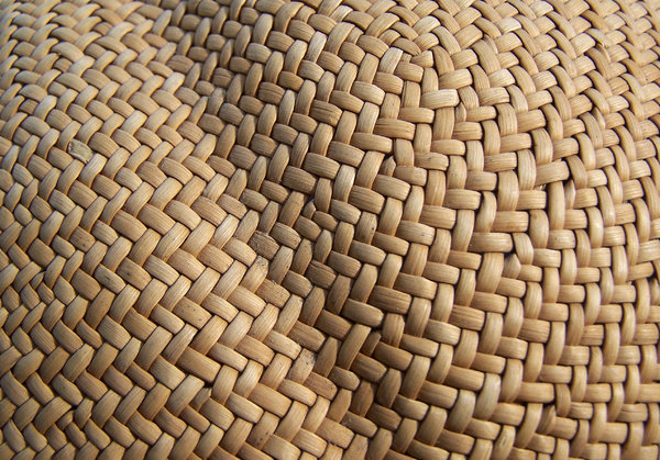 basketweave texture: Hat texture, made out of woven grasses.