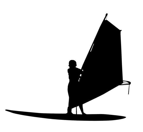 Windsurfer silhouette