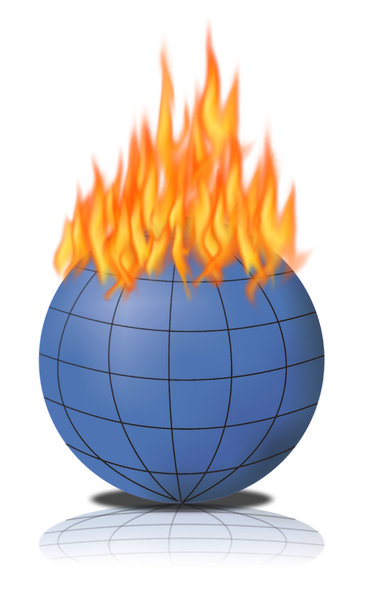 Vector de la Tierra - el planeta de fuego: 