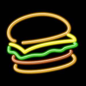 neon burger: the first of many...
