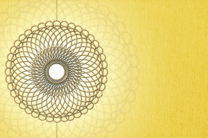 Spiro: Geometrical circles on yellow background