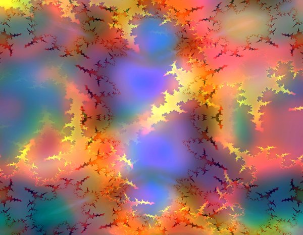 Fractalish 2: Fractal background. Colours look satiny and shiny, and a bit like foil. Could also be used as a texture or fill.