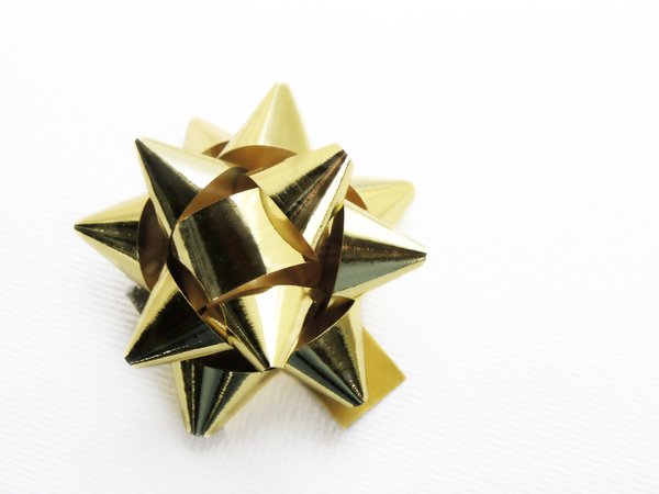 Golden bow: festive golden bow