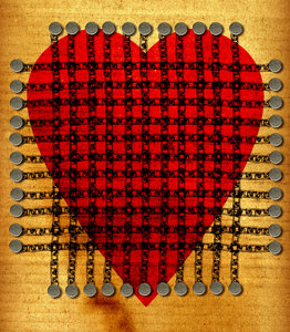 Heart in Chains: Concept illustration of love bondage.Please visit my stockxpert gallery:http://www.stockxpert.com ..