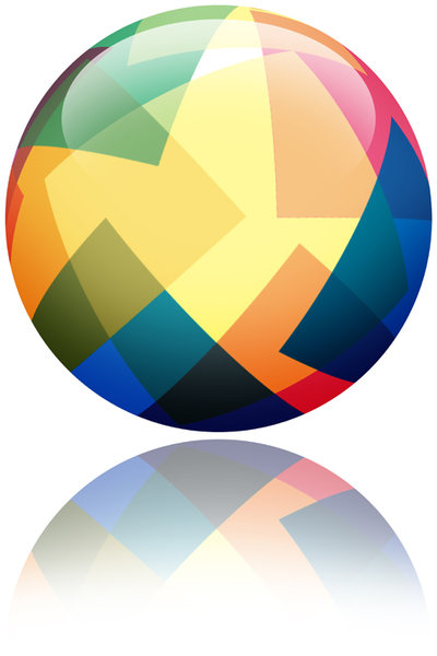 Paper Ball: A colorful ball.For Hi Res, please vist:http://www.stockxpert.com ..