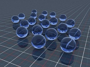 Glassballs en una cuadrícula