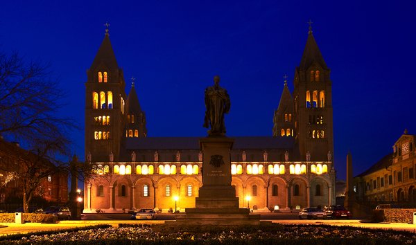 Cathedral in evening lights