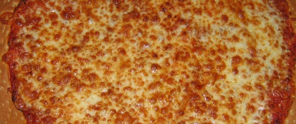 Say Cheese: Cheese pizza just out of the oven