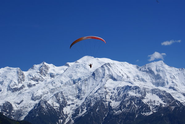 Paragliding over de Mont Blanc: 