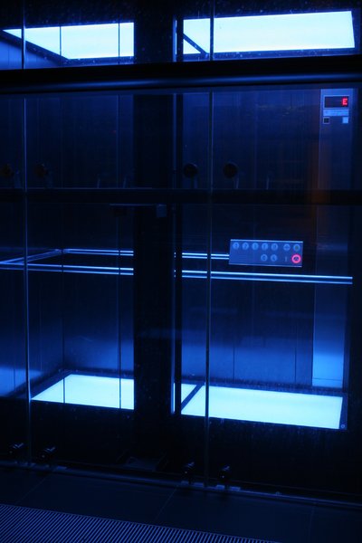 blue elevator
