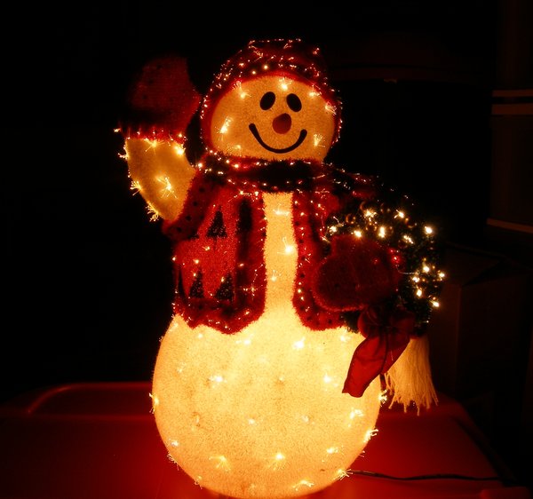 Lighted Snow man