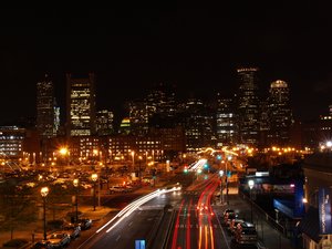 Boston at night: Down town Boston at night