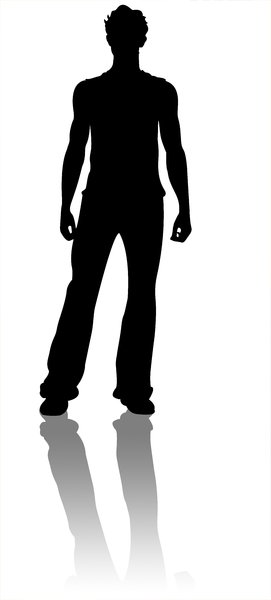 Male Silhouette: My silhouette Dressed in informals               