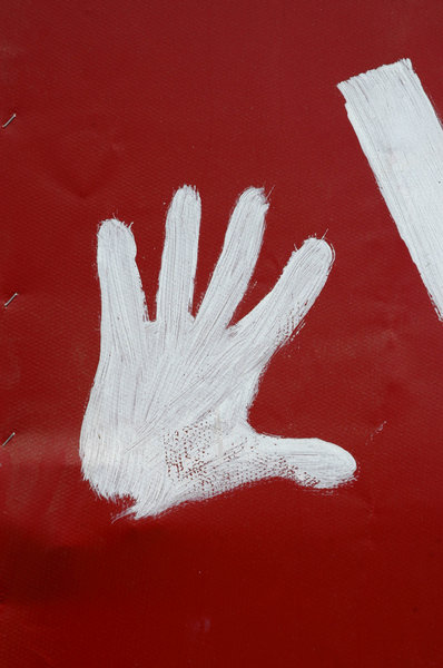 Red left hand