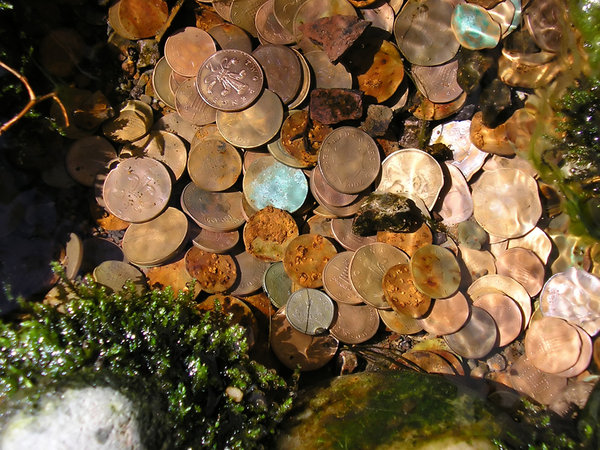 Coins in the water 3
