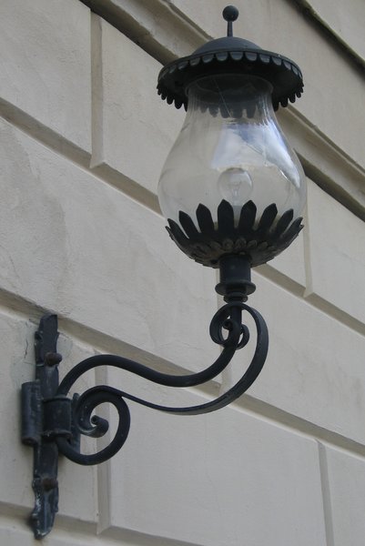 wrought-iron lamp