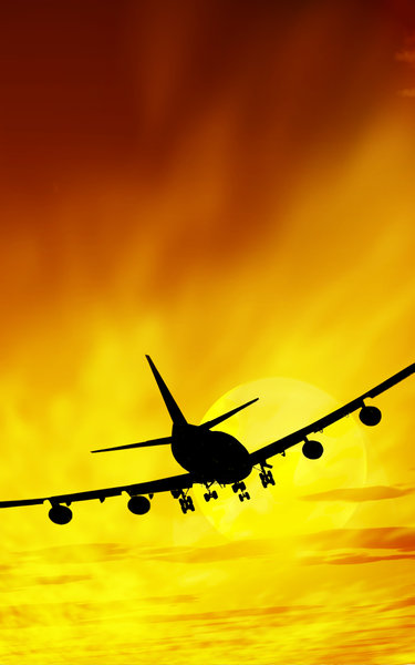 Airplane Sonnenuntergang Illustration: 