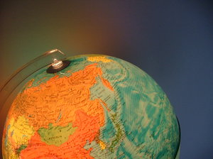 Light of the world.: The globe I have in my bedroom.