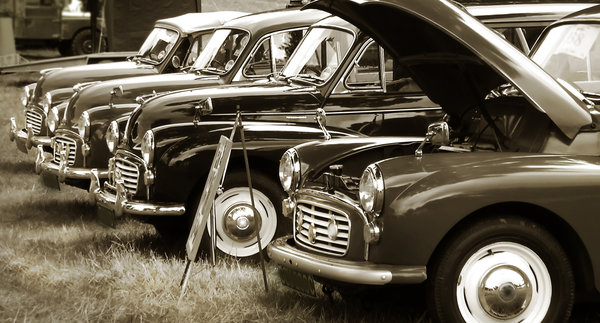 Vintage Cars In Sepia