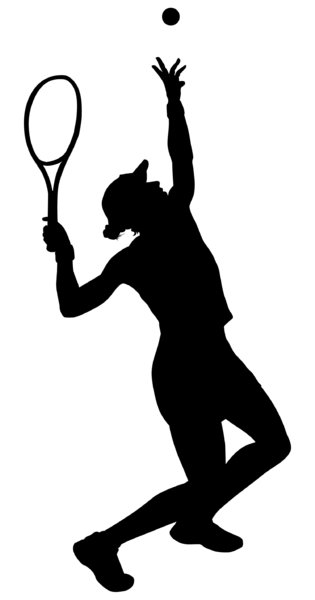 Tennis Silhouette 2: Vector Art
