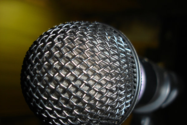 Open Mic Night: This was an extreme close up of a microphone