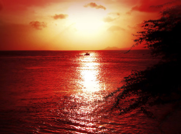 Bonaire sunset: Tropical sunset