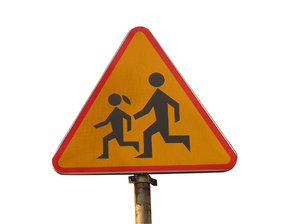 Warning sign - children crossi
