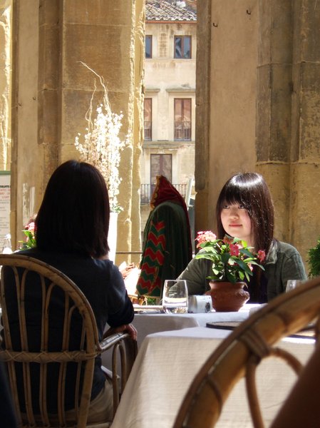 japanese lunch in tuscany/ital: shot was taken at lunch time in arezzo - tuscany