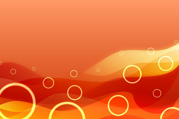 Orange Background: Warm waves on an orange background