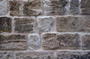 Desgastado muro de piedra arenisca