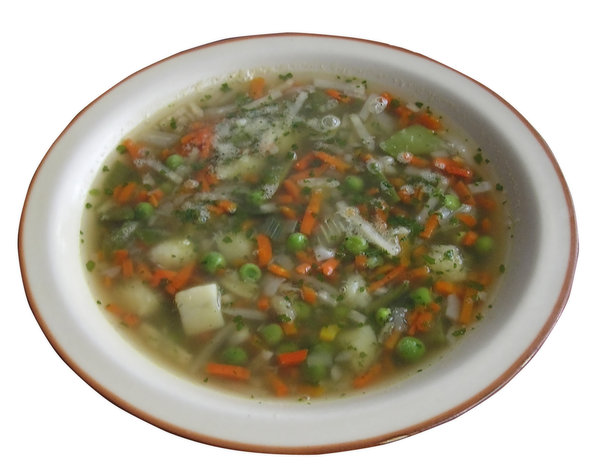 A plate of soup