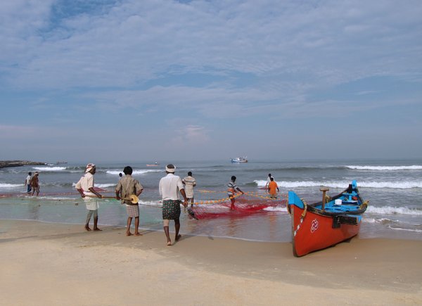 Fishermen at work