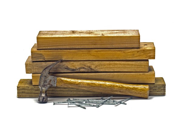Hammer, Wood and Nails: The essential three items for making a project or home repair.